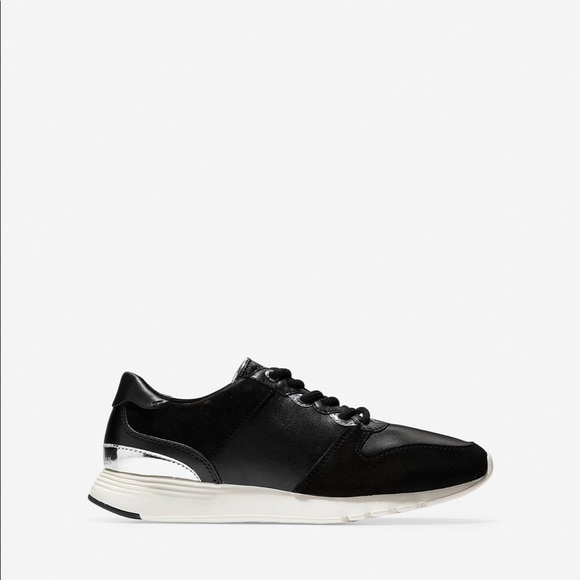 NWOT Cole Haan Grand OS black/silver sneakers 11B - Picture 2 of 11